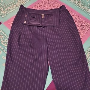 Forever 21 women's dark blue pinstriped pants size large